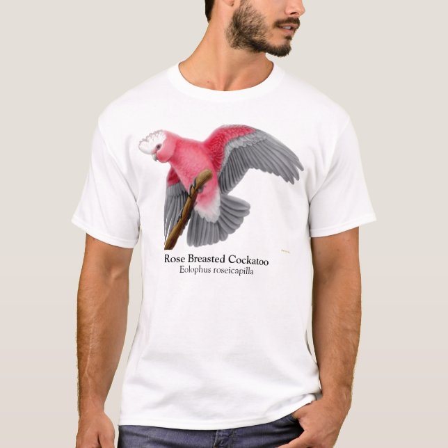 Rose Breasted Cockatoo T-Shirt (Front)