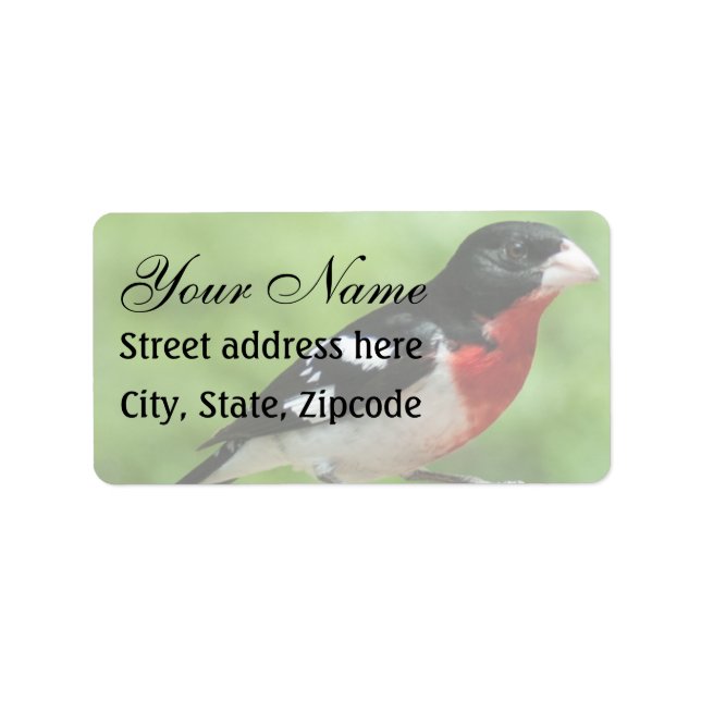 Rose-breasted Grosbeak Label (Front)