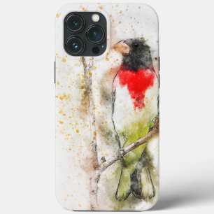 Rose-Breasted Grosbeak (Pheucticus ludovicianus) iPhone 13 Pro Max Case