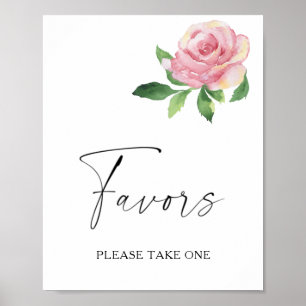 Rose - bridal favours please take one poster