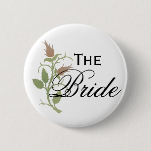 Rose Bride 6 Cm Round Badge