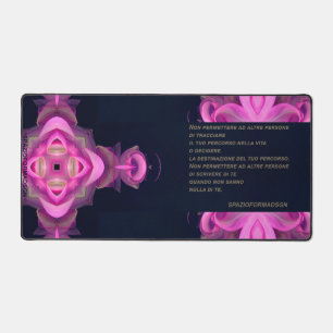 Rose broken heart in black in the powder Percorso Desk Mat