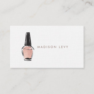 Rose Bronze Nail Polish Artist Beautician Salon Appointment Card