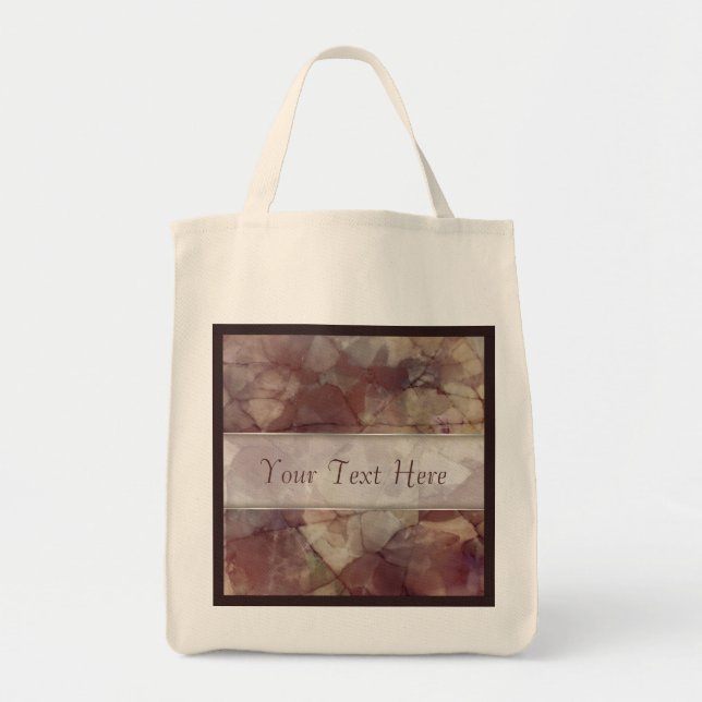 Rose Brown Marble Tote Bag (Front)