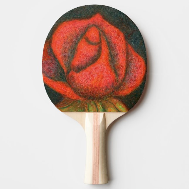 "Rose Bud #1" Ping Pong Paddle (Front)