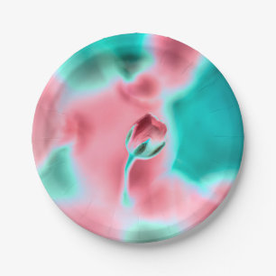 Rose Bud Paper Plate