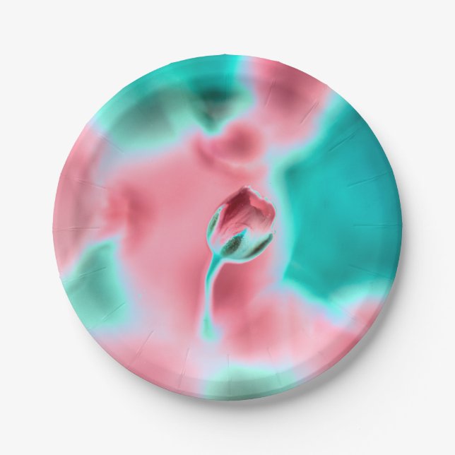 Rose Bud Paper Plate (Front)