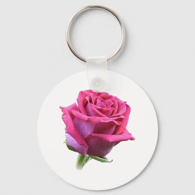 Rose Bud Picture Keychain (Front)