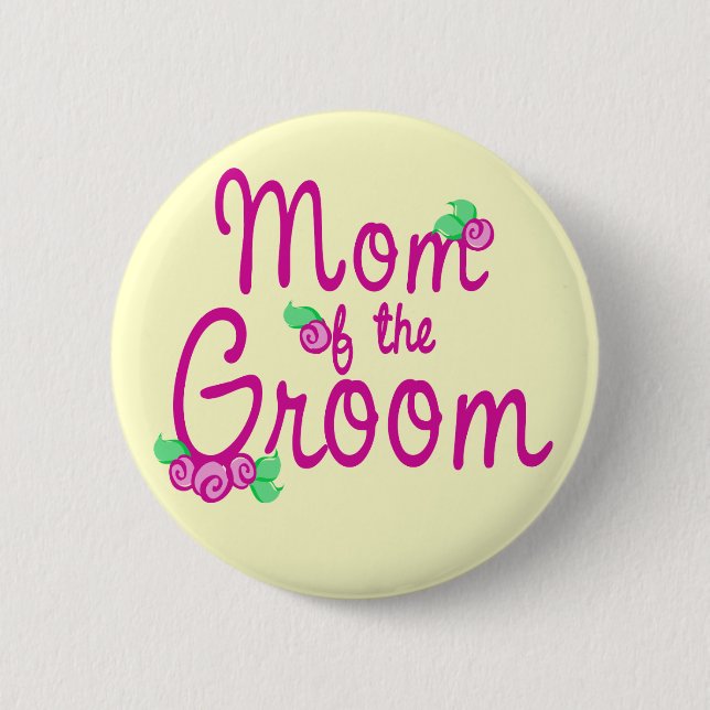 Rose Buds Wedding 6 Cm Round Badge (Front)