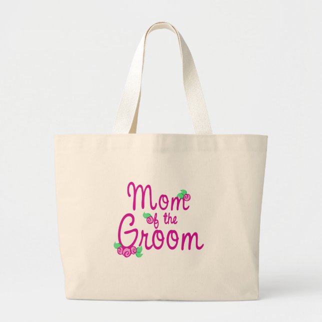 Rose Buds Wedding Large Tote Bag (Front)