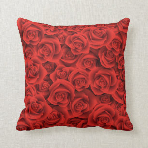 Rose Bunch with Red Back MoJo Pillow