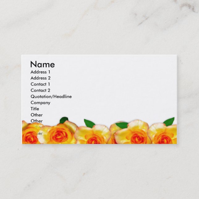 Rose Business card (Front)