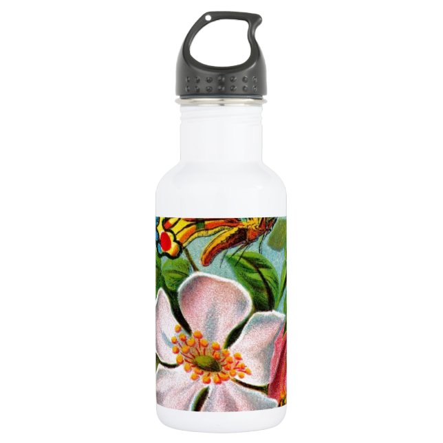 Rose & Butterfly 532 Ml Water Bottle (Front)