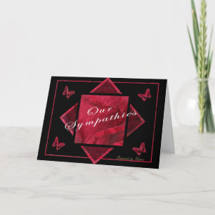 Rose & butterfly sympathy card