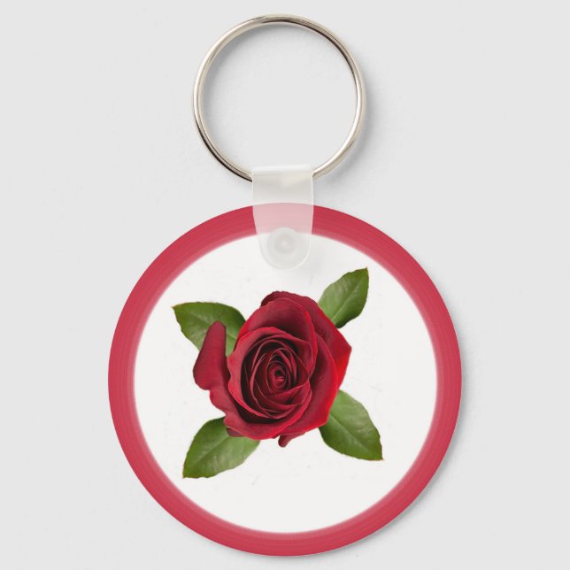 Rose Button Keychain (Front)