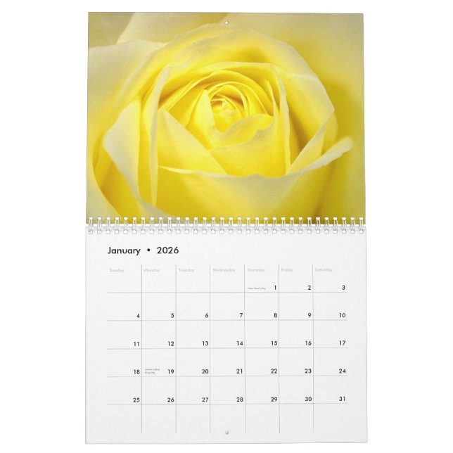 Rose Calendar 2015 (Jan 2026)