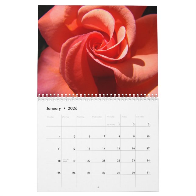 Rose Calendar Centre of My Heart Valentine Gifts (Jan 2026)
