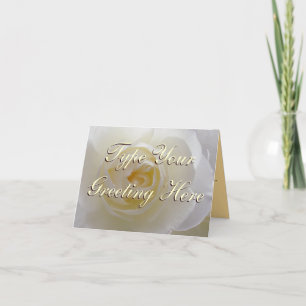 Rose Card White Rose Custom Greeting Card
