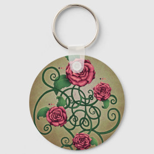 Rose Cartouche Key Ring