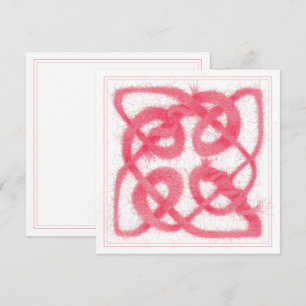 ROSE CELTIC KNOT 5.25" Square Flat Card
