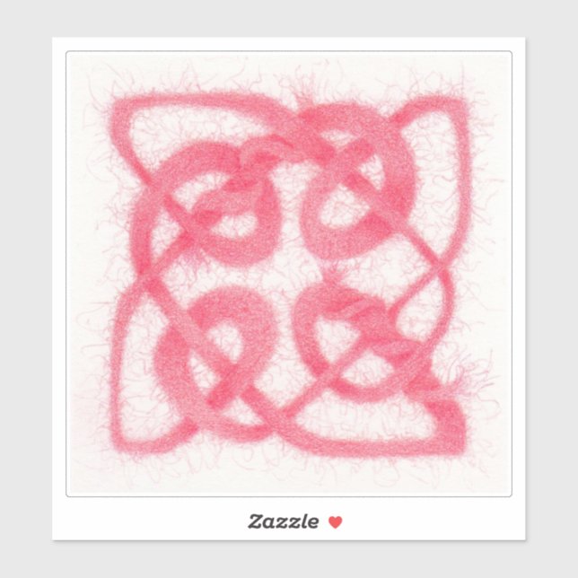 ROSE CELTIC KNOT 8" Vinyl Sticker (Sheet)