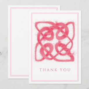 ROSE CELTIC KNOT Flat Thank You Card