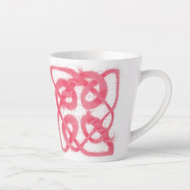 ROSE CELTIC KNOT Latte Mug (Right)