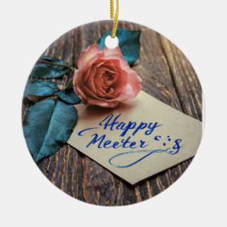 Rose Ceramic Ornament