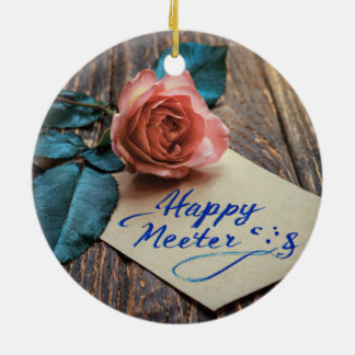 Rose Ceramic Ornament