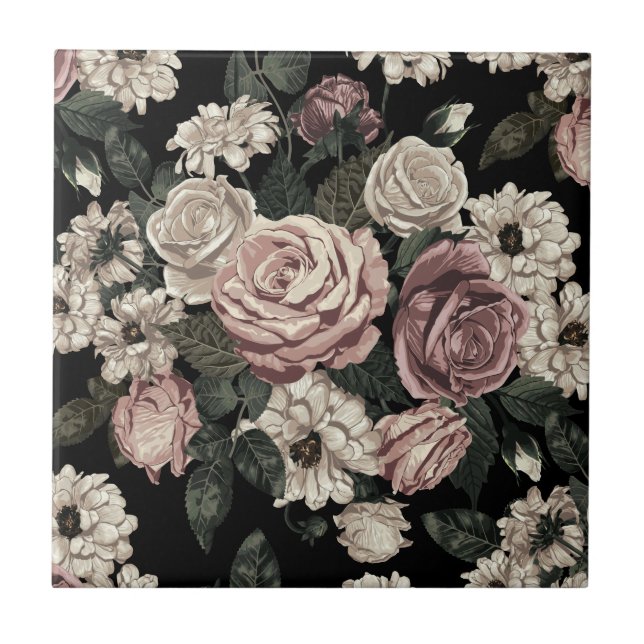 rose ceramic tile (Front)