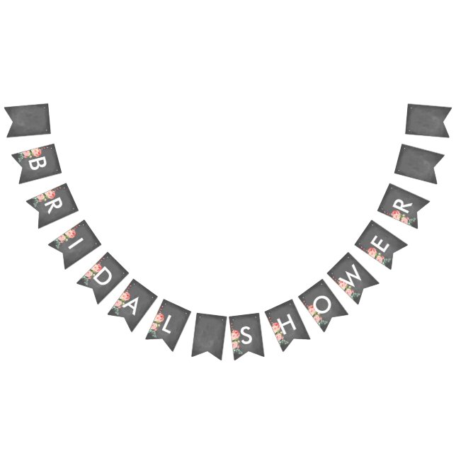 Rose Chalkboard Bridal Shower Banner (All)