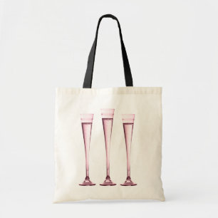 Rose Champagne Flutes Tote Bag