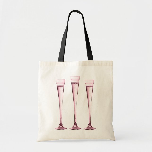 Rose Champagne Flutes Tote Bag (Front)