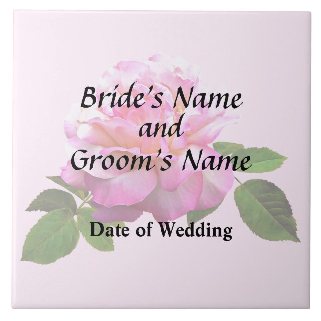 Rose Chicago Peace Wedding Products Ceramic Tile (Front)