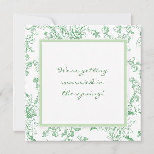 Rose Chinz Floral Pattern Save The Date