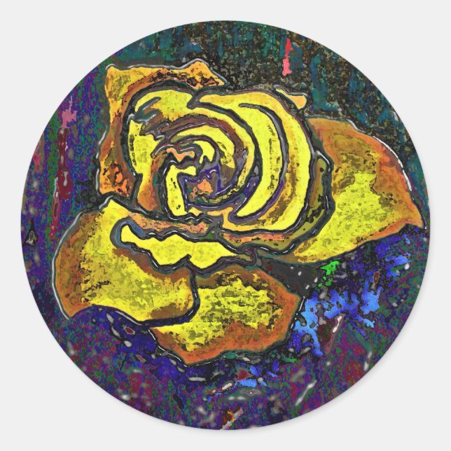 Rose Classic Round Sticker (Front)