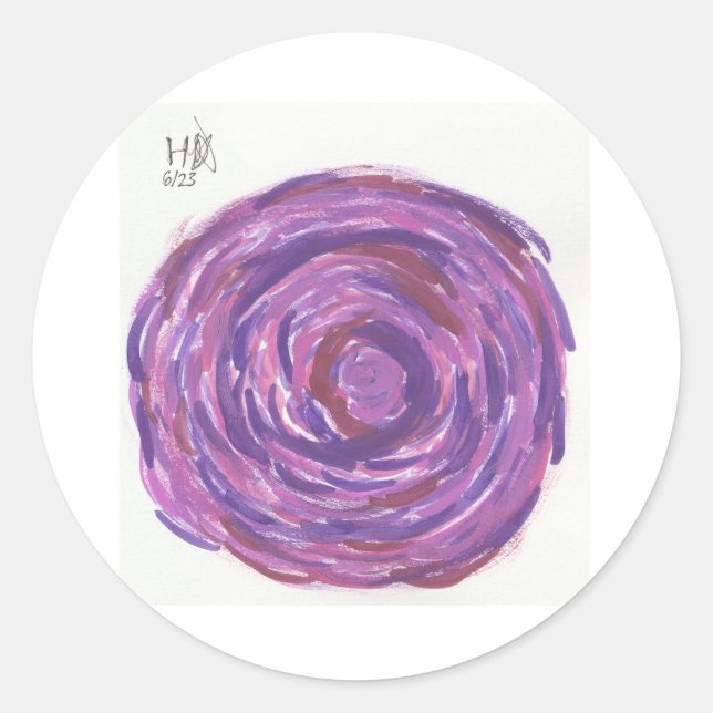 Rose Classic Round Sticker (Front)
