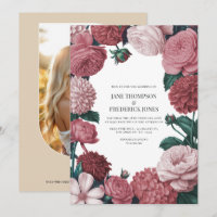 Rosé Clay, Terra Pink & Peony Smoke Floral Wedding