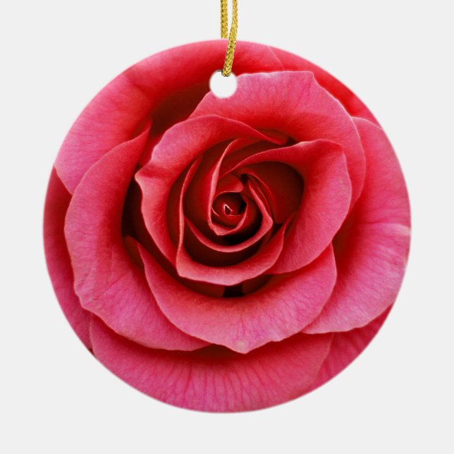 rose clear ceramic tree decoration (Front)