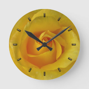 Rose Clock Yellow Rose Flower Wall Clock Rose Gift