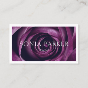 rose close up business card