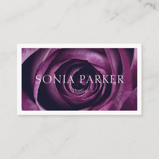 rose close up business card (Front)