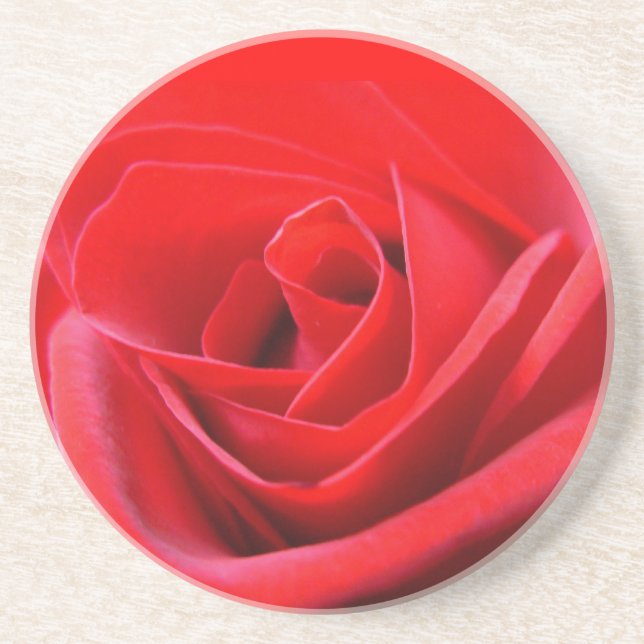 Rose Coasters Red Rose Gifts Keepsake Decor (Front)