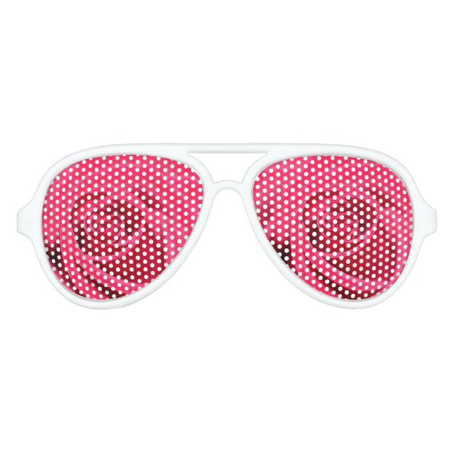 Rose Coloured Aviator Sunglasses (Front)