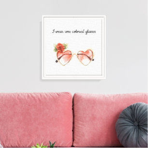 Rose Coloured Sunglasses Canvas Print