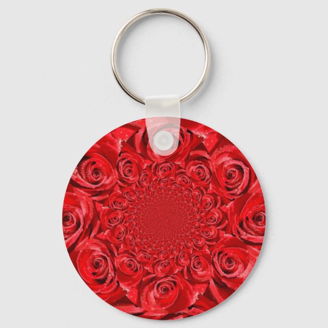 Rose-Coloured World: Floral Fantasy Key Ring (Front)