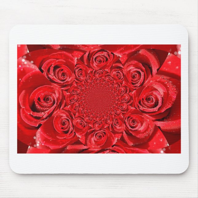 Rose-Coloured World: Floral Fantasy Mouse Pad (Front)