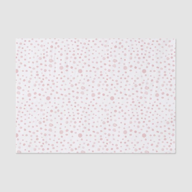 Rose Confetti Watercolor Dots Tissue Paper (Front)