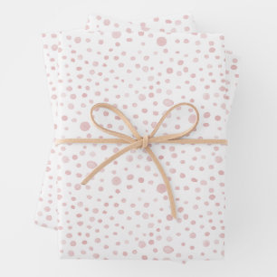 Rose Confetti Watercolor Dots Wrapping Paper