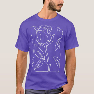 Rose Continuous Line Art T-Shirt